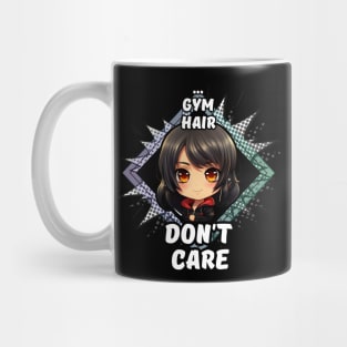 Kawaii Gym Hair Don't Care Anime Mug